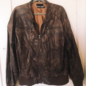 Foreign Exchange Vegan leather jacket MENS